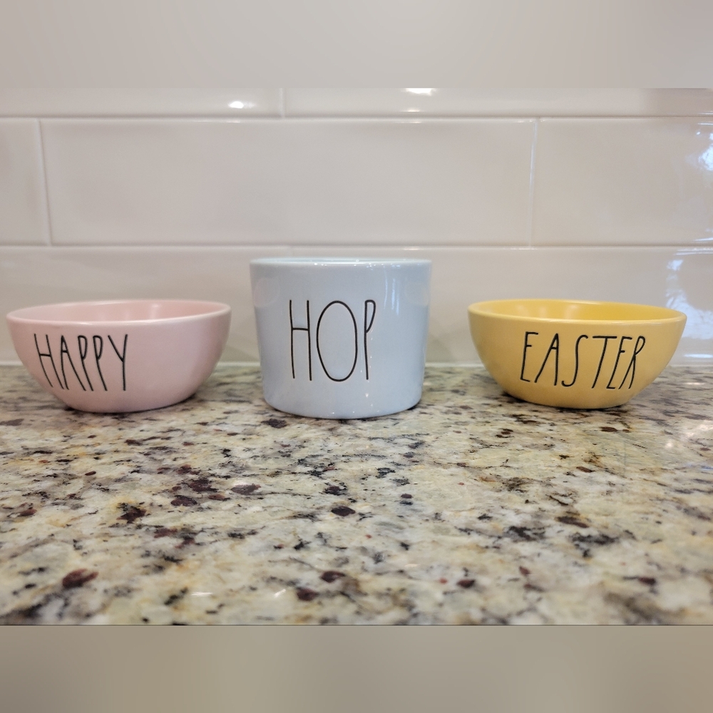 Rae DUNN Set of Three Easter Themed Bowls
